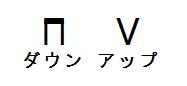 ダウンストロークアップストローク記号